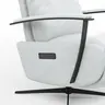 TV-Sessel Lima - Größe M, Relaxfunktion motorisch, Leder, Eisblau