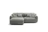 Ecksofa Till - Longchair links, 1,5-Sitzer, Stoff, Grau
