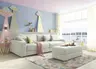 Hocker JOVIN - Stoff, Beige