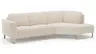 Ecksofa Leona - 2,5-Sitzer mit Ecke rechts, Stoff, Creme