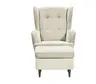 Hocker - Webstoff, Microvelours, Creme