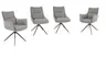 Stuhl MANDY - drehbar, Stoff, Graubeige