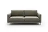 Sofa Cuneo Klassik - 2,5-Sitzer, Leder, Graubraun