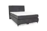 Boxspringbett- Liegefläche ca. 140x200 cm, Stoff, Grau