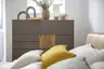Highboard Mileto - BHT ca. 136x118x35 cm, MDF Steingrau, Naturdesign