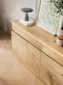 Sideboard Hillsboro - inkl. Beleuchtung, Wildeiche natur, geölt