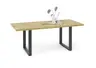Esstisch - LB ca. 200x100 cm, Asteiche, Schwarz