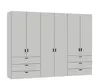 Drehtürenschrank JOIN IT- B ca. 303 cm, Hellgrau