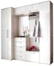 Garderobe - Eiche Dekor, Weiß