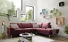 Ecksofa COOL - 2,5-Sitzer mit Ecke rechts, Stoff, Burgund