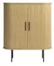 Highboard - B ca. 100 cm, Eiche Furnier, Natur