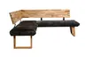 Eckbank - LB ca. 167x192 cm, Stoff, Anthrazit, Eiche massiv