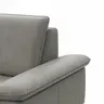 Ecksofa Tulsa KS - 1,5-Sitzer mit Anstellhocker links, Spitzecke und 2,5-Sitzer rechts, Leder, Graubeige