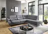 Ecksofa - 3-Sitzer mit Ecke rechts, Stoff, Grau