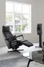 Sessel Possitano - motor. Relaxfunktion und Aufstehhilfe, Leder, Schwarz