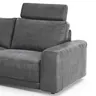 Ecksofa Balok - Longchair groß links mit 2,5-Sitzer, inkl. Relaxfunktion (motorisch) und Kopfstütze, Stoff, Anthrazit