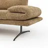 Ecksofa Lucero 2.0 - Longchair mit 2-Sitzer rechts inkl. Sitztiefenverstellung, Drehsitz und Sitztiefe verstellbar, Stoff, Cognac