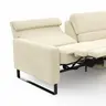 Ecksofa Valera - 3-Sitzer mit Longchair rechts inkl. Rückenlehne verstellbar und Relaxfunktion motorisch, Stoff, Natur