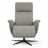 Sessel Tulsa Relax - Größe L, inkl. Kopf-/Fußteil/Rückenlehne verstellbar, Leder, Graubeige