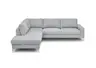 Ecksofa CALM 2.0 - Ecke links mit 2,5-Sitzer, Schlaffunktion mit Bettkasten, Stoff, Grau