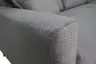 Ecksofa - 3-Sitzer mit Longchair rechts, Stoff, Grau