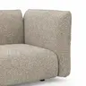 Trapezsofa Motone - Ecke links mit 2-Sitzer, Stoff, Beige
