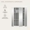 Spiegelschrank - B ca. 60 cm, Weiß, Weiß Hochglanz