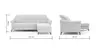 Ecksofa Canterbury - 2,5-Sitzer mit Longchair rechts, Stoff, Offwhite