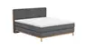 Boxspringbett Odense - Liegefläche ca. 180x200 cm, Stoff, Dunkelgrau