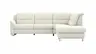 Ecksofa Cornella Plus - 2-Sitzer links mit Ecke und Abschlussteil rechts, Stoff, Creme