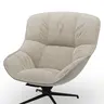 Sessel Unn - Stoff, Beige