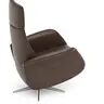 Relaxsessel Girona -  Relaxfunktion (motorisch), Leder, Dunkelbraun