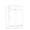 Schwebetürenschrank FREDDY 2- B ca. 150 cm, Weiß
