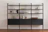 Regal Edge - B ca. 283 cm, Lack, Schwarz