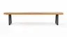Holzbank Clifton - Breite ca. 200cm, Wildeiche massiv, natur