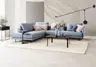 Ecksofa Cuneo - Ecke links mit 2,5-Sitzer, Stoff, Hellblau