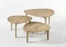Couchtisch - 3-er Set, Asteiche massiv