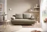 Schlafsofa - 2-Sitzer inkl. Schlaffunktion und Bettkasten, Stoff, Hellbraun
