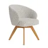 Schalensessel Veluma - drehbar, Stoff, Offwhite