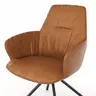 Armlehnstuhl Pegara - Leder, Cognac