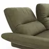 Sofa Alexander - 3-Sitzer inkl. Kopfstütze/Armlehne verstellbar, Leder, Olive