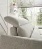 Ecksofa EM Lamego - Rückenlehne, Kopfteil und Armteil verstellbar, Stoff, Beige