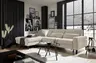 Ecksofa CALM MOVE 2.0 - Longchair links mit 2,5-Sitzer, Schlaffunktion, Feincord, Sand