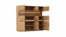 Highboard Hillsboro - inkl. Beleuchtung, Wildeiche natur, geölt