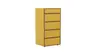 Kommode Loretto - BHT ca. 60x115x53 cm, Lack matt, Safrangelb