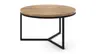 Couchtisch Joan 2- LBH ca. 58x58x33 cm, Asteiche massiv, Gestell schwarz