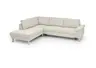 Ecksofa COOL - Ecke links mit 2,5-Sitzer, Querschläfer, Stoff, Natur