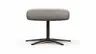 Hocker Noto Relax II - Leder, Eisengrau