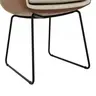 Armlehnstuhl Macano - Stoff & Leder, Beige, Cognac