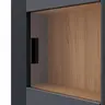Hängevitrine Estana - Eiche massiv, Anthrazit